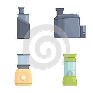 Set of modern kitchen blenders