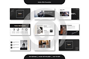 Set of modern photography presentation. instagram post banner collection.social media posts templates.fully editable instagram and