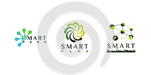 Set of Modern Smart Park Logo Design. Education, and Learning Park Logo. Premium and luxury logo