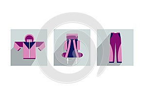 Set of modern sporting shadows icon.