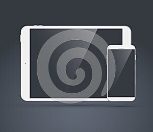 Set Of Modern Tablet And Mobile Phone