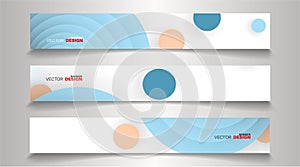 A set of modern vector banners with a rectangular design background