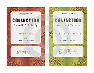 Set of Modern Wine Label 2020