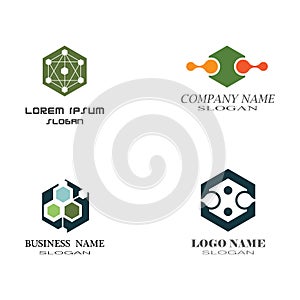 Set Molecule vector illustration design