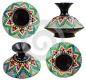 Set of moroccan ceramic vase with mosaic ornament