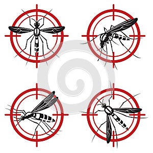 Set of mosquito sign