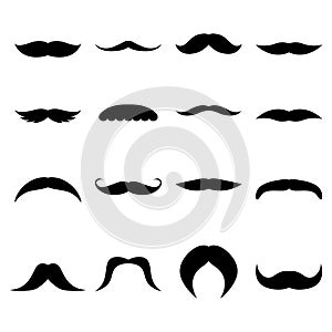 Set of moustaches, illustration
