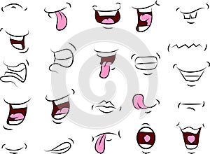 Set of mouths cartoon for your design