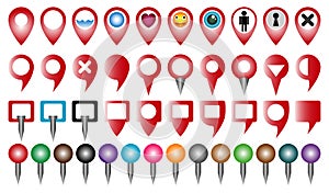 Set multi colored pointer or pin for map and gps location