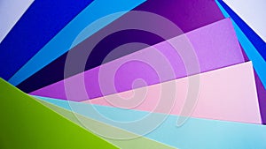 Set of multi-colored sheets of cardboard