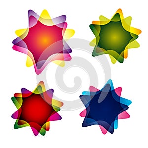 Set of multicolor abstract elements