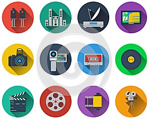 Set of multimedia icons