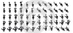 Set of multitouch gestures photo