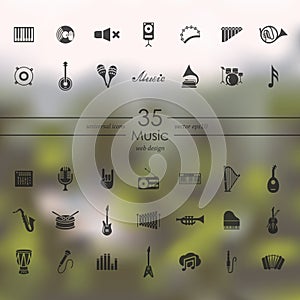 Set of music icons