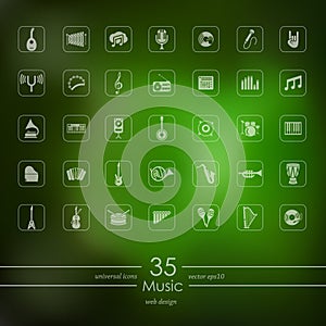 Set of music icons