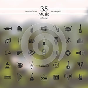 Set of music icons