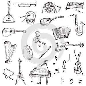 Set of Music Instruments