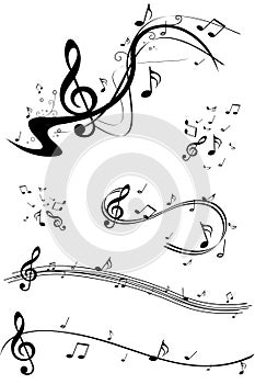 Set of music note image