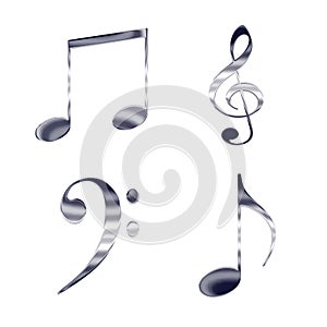 Set of music notes