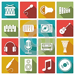 Set of musical icon. Vector illustration