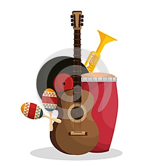 set musical instruments icons