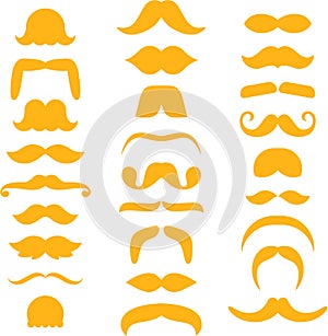 Set of mustaches photo
