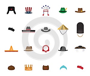 Set of nation hat.