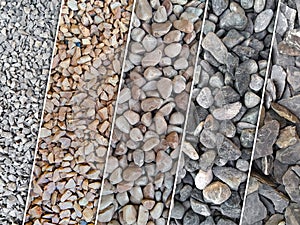 Set of natural stones for landscaping garden decoration