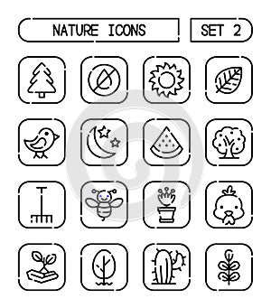 Set Of Nature And Environment Icons