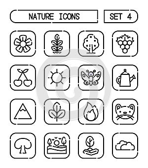 Set Of Nature And Environment Icons