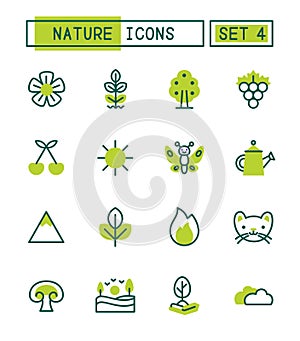 Set Of Nature And Environment Icons