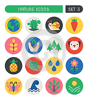 Set Of Nature And Environment Icons