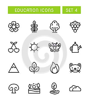 Set Of Nature And Environment Icons