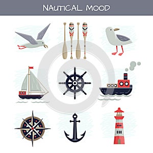 Set of Nautical Vector Pictures