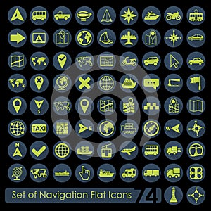 Set of navigation icons