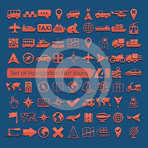 Set of navigation icons