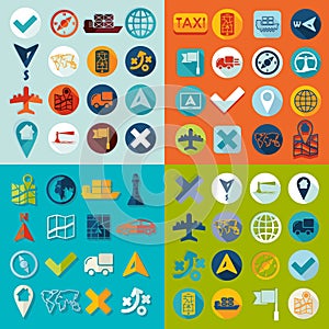 Set of navigation icons