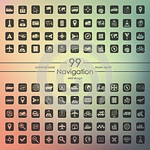 Set of navigation icons