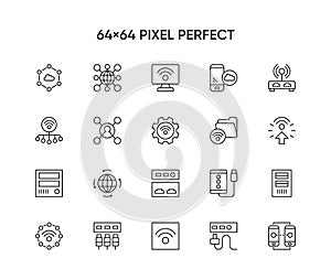 Set of network icons collection.