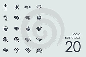 Set of neurology icons photo