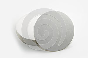 Set of new round paper coasters