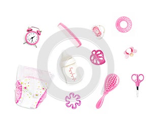 Set for a newborn girl in pink