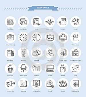 Set of Office Icons photo