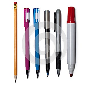 Set of Office Pens and Pencils