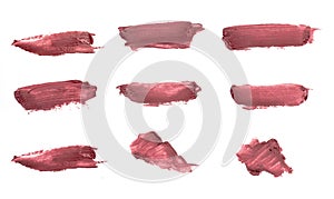 Set og Lip stick pink red orande smudge background texture - Image