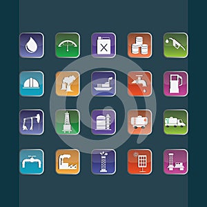 set of oil and gas icons. Vector illustration decorative design