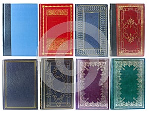 Set of old book covers