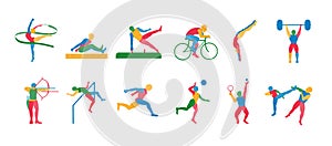 Set Of Olympic Sports Icons Isolated