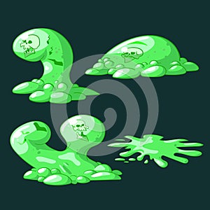 Set of ooze creatures