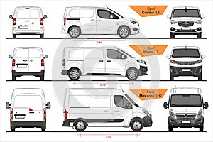 Set of Opel Van and Minivans 2018-present
